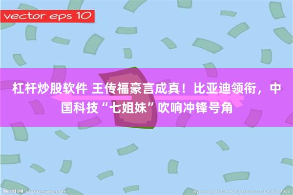 杠杆炒股软件 王传福豪言成真！比亚迪领衔，中国科技“七姐妹”吹响冲锋号角