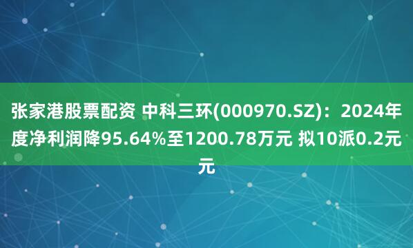 张家港股票配资 中科三环(000970.SZ)：2024年度净利润降95.64%至1200.78万元 拟10派0.2元