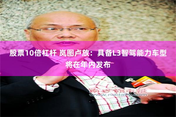 股票10倍杠杆 岚图卢放：具备L3智驾能力车型将在年内发布