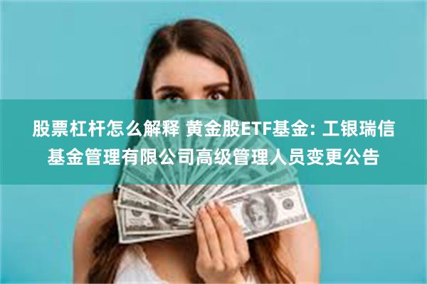 股票杠杆怎么解释 黄金股ETF基金: 工银瑞信基金管理有限公司高级管理人员变更公告