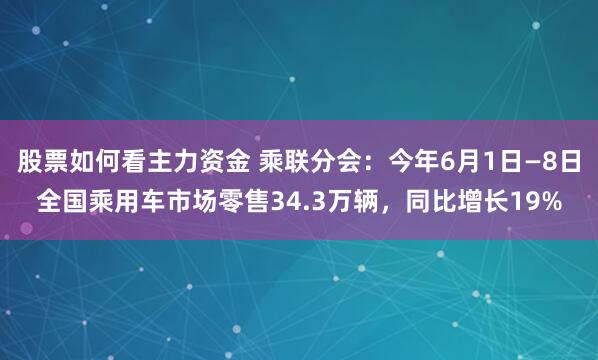 股票如何看主力资金 乘联分会：今年6月1日—8日全国乘用车市场零售34.3万辆，同比增长19%