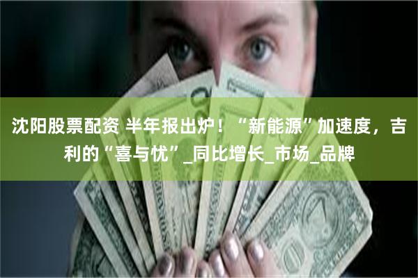沈阳股票配资 半年报出炉！“新能源”加速度，吉利的“喜与忧”_同比增长_市场_品牌
